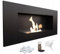 KRATKI Delta 2 Bio-Ethanol-Kamin + Kieselsteine + Trichter + Aromatherapie-Set | Wand- oder Nischeneinbau l Verglasung, Biocontainer 0,5 l, TÜV | Stahl, 40 x 90 cm, Schwarz