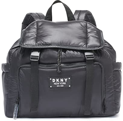 DKNY Damen Casual Lightweight Backpack Computer-Rucksack, Schwarz, One Size