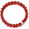 Philip Jones Faceted Carnelian Gemstone Charm Stretch Bracelet