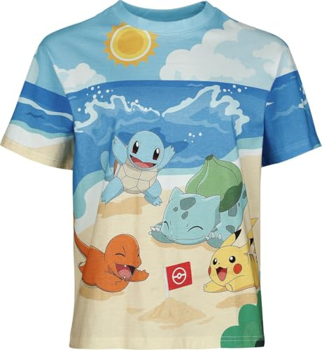 Pokémon Beach Day Frauen T-Shirt Multicolor Fan-Merch, Gaming, Pikachu