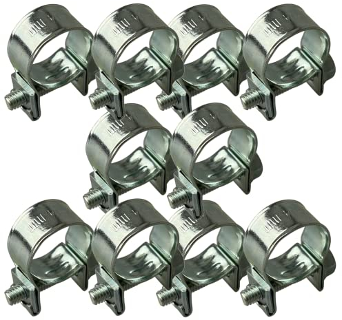Boltza® Hose Clamps Zinc Plated Mini Fuel Line Pipe Clips 6Mm-27Mm (10, 14-16mm)