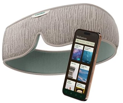 HoomBand Ultimate | Kabellose Schlafkopfhörer Bluetooth 5.0, 100% Verdunkelungsmaske, Klangtherapie, kostenlose hypnotische Geschichten, Meditation