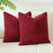 JOTOM 2er Set Cord Kissenbezüge Kissenhülle Dekorative Zierkissen Sofakissen Couchkissen Dekokissen Kissenbezug Deko Kissenhülle für Sofa Wohnzimmer 45x45cm Weinrot