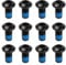 Zsanhua 12 Pcs Bike Disk Brake Bolts, Bicycle Rotor Screws M5 x10mm, Brake Rotor Bolts Black with T25 Star Wrench for MTB & Road Bike