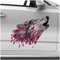 Finest Folia Polygon Tier Aufkleber Hologramm Sticker Tiere Motiv Geometrisch selbstklebend art Kunst Auto Motorrad Laptop Wand Dekor wetterfest RX051-02 (Pink, 60cm Wolf)