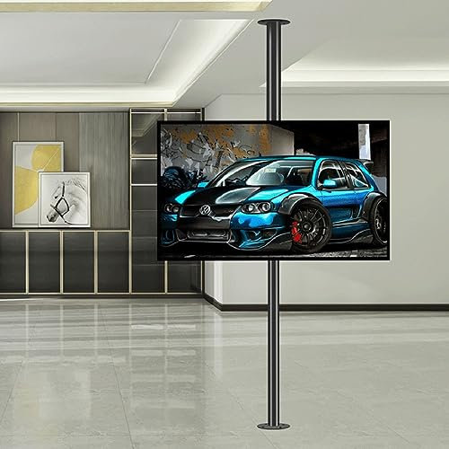 Supporto TV Da Pavimento - Supporto Da Pavimento Con Telaio Girevole A 360 Gradi Per TV LCD, Supporto Da Soffitto Per TV Girevole Con Inclinazione Regolabile, TV LED Da 32-75 Pollici ( Size : 60-85cm