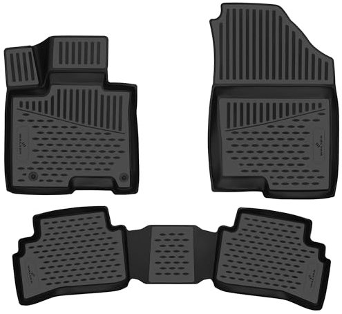 Walser XTR Gummi Fussmatten Auto für Hyundai Tucson 10/2020-Facelift 2023, kurzer Radstand, 100% passgenaue Auto Fußmatten, Universal Fußmatte Auto, Gummimatten Auto, Auto Fussmatten Gummi