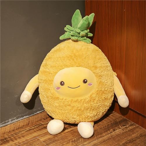 Trayosin 45/60cm Kuscheltier Kawaii Ananas Kissen Weich gefülltes Kuscheltiere Stofftier Plüschtier Kissen Plüsch Geschenk für Kinder Freundinnen Liebhaber (45cm)
