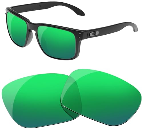 HiCycle2 Verres polarisés de rechange pour lunettes de soleil Oakley Holbrook XL OO9417 59 mm - Plusieurs options, Vert, nothing