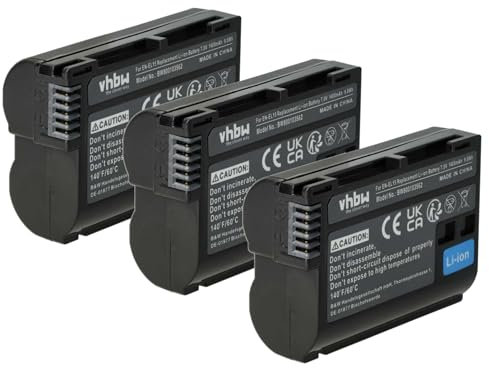 vhbw 3X Akku kompatibel mit Nikon Z f Kamera (1400 mAh, 7 V, Li-Ion), Infochip