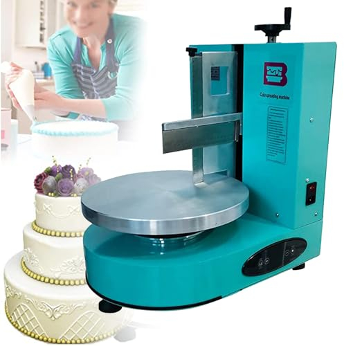 WBRSybUK Electrical Rotating Adjustable Cake Edge Surface Scraper 35cm Turntable,4-12InchesCakes, Automatic Birthday Cake Cream Spreading Coating Edge Smoothing Polisher