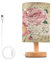 Mnsruu Small Table Lamp for Bedroom Vintage Shabby Chic Pink Rose Flowers Table Lamp Nightstand Lamp for Livingroom Office Reading Working Table Desk