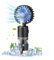 JIZZU Portable Handheld Fan with Water Mist Spray - 4000mAh Rechargeable Mini Hand Held Fan, 4 Speed Personal USB Water Fans, Battery Powered Cooling Mist Fans for Office Travel Camping (Black)
