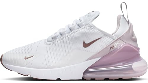 Nike Sneaker Damen Air Max 270, White/Platinum Violet-Smokey Mauve-Black, AH6789-120, 37.5 EU (W 6.5 US)
