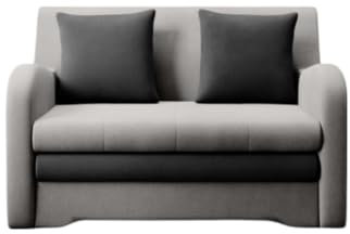 Luxusbetten24 Designer Sofa Arian Designer Sofa Arian mit Schlaffunktion und Stauraum | Bezug: Samt | Farbe: Grau/Schwarz