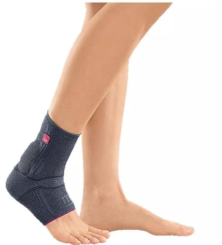 medi Achimed Achillessehnenbandage unisex | Silber | Größe V | Bandage zur Entlastung der Achillessehne | Beidseitig tragbar | Mit Komfortgestrick | Erweiterte Entlastungszone | Genaue Passform