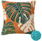 Outdoor Kissen Wetterfest 2 Stück Orange Kissenbezug 60x60 cm, Sommer Gartenkissen Deko Outdoor Sitzkissen Wetterfest, Kissenbezüge Herbst Outdoorkissen für Balkon Terrasse Patio Garten Deko -OZ299