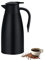 Pichet Isotherme 2L Thermos café 304 Acier Inoxydable Double-Wall Vacuum Isolé thermos 2L avec Poignée et Bec Café Pot Thermos pour Eau Chaud au Bureau Hôtel et Restaurant (Noir)