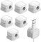 6 Stück Kabelhalter Selbstklebend, Kabelhalter, Ladekabel Organizer, Kabelhalter Magnetisch, Magnetic Cable Clips, Kabelhalter Schreibtisch, für Ladekabeln, Schreibtisch, Nachttisch(Weiß)