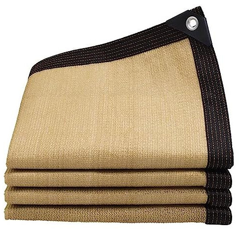 Rete parasole per esterni, per giardino, serra, pergola, balcone, resistente ai raggi UV, per privacy, beige, 2 x 4 m, 3 x 3 m, 4 x 5 m, 5 x 5 m