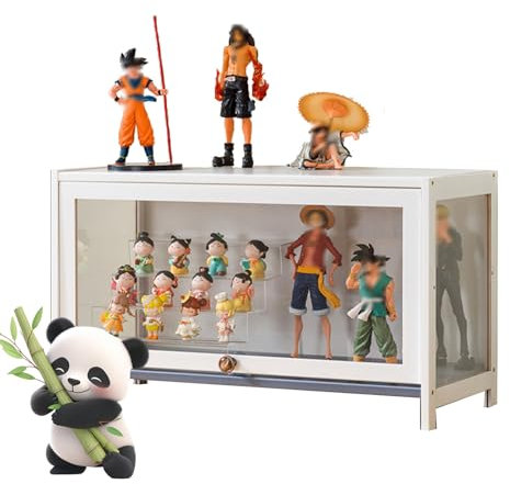 Ddasam Vitrine,sammlervitrine,Manga Regal,Großer Kapazität Klare Regal Vitrine,Glas Acryl vitrine,Holzvitrine,Glasvitrine für Bücher,Wein,Büro,Wohnzimmer,Küche40×60×33cm,Vitrine mit 1 Fächern