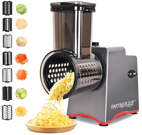 Electric Cheese Grater,7 in 1 Electric Cheese Grater,250W Electric Grater,Automatic Electric Grater,Cheese Grater for Cheeses,Fruits and Vegetables