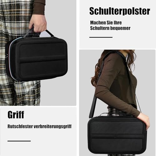 Switch 2 Reisetasche, EVA Koffer Tasche Für Switch 2 (2025) Mit Einem Riemen, Switch 2 Tasche Kompatibel mit Platz fürKonsole, Dock, Controller, HDMI Kabel, 18 Spielkassetten und Andere Zubehör