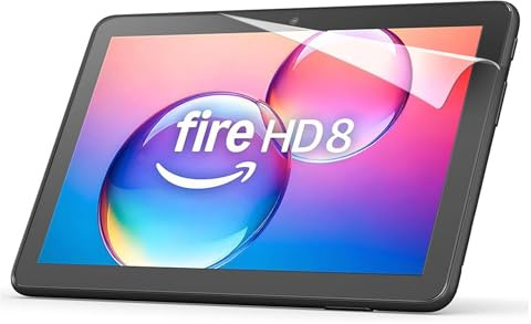 Amazon Fire HD 8 tablet (newest gen), 8 HD Display, 3 GB memory, 32 GB + All-new NuPro anti-glare screen protector