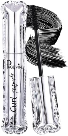 Prreal Platinum Leather Mascara Black, 3D Curling Eyelash | Telescopic Waterproof Tubing Mascara Wand, Volumizing & Lengthening,Long Lasting & Non-Clumping