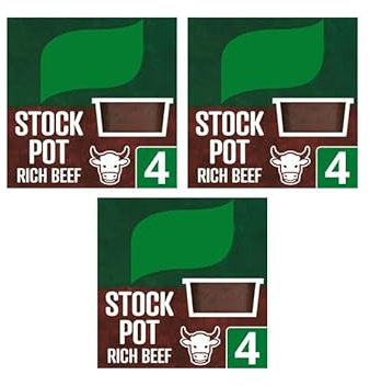 Stock Pot Rich Beef, Gluten-Free, No Artificial Colours or Preservatives, 4 x 28g,Pack Of 3
