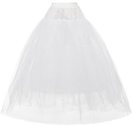 Falda de aro nupcial con capas de tul texturizado, enagua sin hueso para vestidos de novia, cintura elástica, una línea de vestido de novia Slip