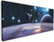 Wallario XXXL Riesen- Leinwandbild Planeten im Weltall - Wandbild 80 x 200 cm Brillante lichtechte Farben, hochauflösend, verzugsfrei, Kunstdruck