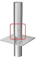 Schornsteinverlängerung Kaminverlängerung einwandig DN Ø 180 mm 0,5 m + Reinigung