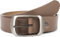 styleBREAKER Unisex Leder Gürtel Unifarben mit glänzender Oberfläche und gebürsteter Schnalle, kürzbar 03010104, Größe:80cm, Farbe:Taupe