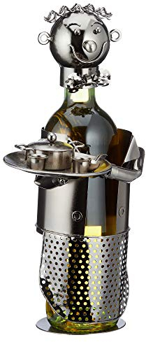Cepewa Weinflaschenhalter Gaston Flaschenhalter Flasche Sekt Wein Halter Verschiedene Motive (1 x Flaschenhalter Gaston)