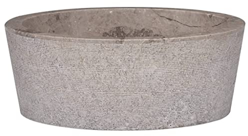 vidaXL Lavabo Gris mármol Ø40x15 cm