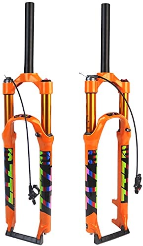 splumzer【EU Stock 26 27.5 29 Pollici MTB Forcella Ammortizzata per Bici 120mm Pressione dell'Aria da Viaggio Ammortizzatore Forcella Anteriore (Remote Lockout, 29 Pollici)