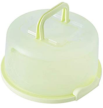 Porta torta rotondo con manico adatto per torte piccole diametro 20,3 cm (verde)