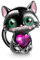 GNOCE Schwarze Katze Umarmt Herz Edelstein Charm Bead Sterling Silber Fit Armband/Halskette Schmuck Geschenk Für Frauen Mädchen Tochter Herren
