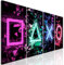 murando - Akustikbild für Gamers 160x60 cm 4 tlg Bilder Akustikschaum Schallschutz Akustikpaneele Wandpaneele Schalldämmung Schallabsorber Gamer Jugendzimmer Gaming Spielkonsole i-A-0164-b-i
