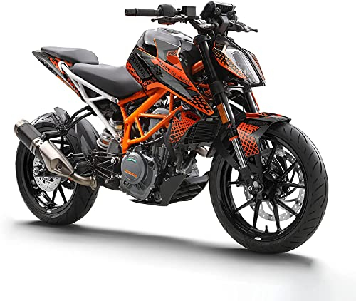 Dekor Radical Racing Honeycomb Licensed by KTM (schwarz/orange) passend für KTM Duke 125 (ab 2021)