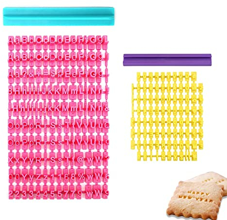 PATILWON Letter Stamps for Clay & Cookies - Alphabet Stamp Mold for Baking, DIY Embossing, Family Activities, and Educational Projects