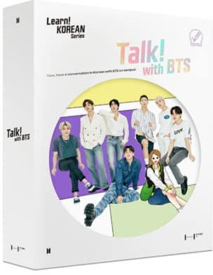 TALK WITH BTS (BUCH NUR) - Offizieller BTS Merchandise, Kpop Merch, Geschenkidee für BTS-Fans, Koreanisch Lernset für Mittelstufe/Für alle Altersgruppen (Kinder bis Erwachsene)