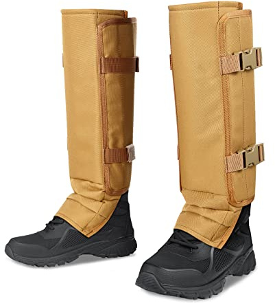 HUNTARMOR Snake Gaiters Leg Guards: Waterproof Snake Chaps for Hunting, Adjustable Leg Gaiter Snake Bite Protection for Lower Legs, Lightweight Flexible Design Snake Guards Fits Men & Women