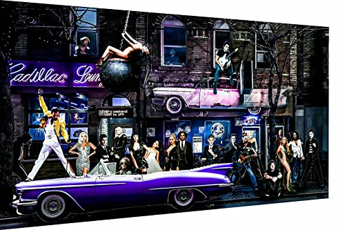 Magic Canvas Art Stars MusikerLeinwandbild 1- teilig Hochwertiger Kunstdruck Wandbilder – B8150, Größe: 100 x 75 cm