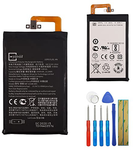 E-yiiviil Ersatzakku 63108-003 Kompatibel mit BlackBerry Keyone DTEK70 DK70 BBB100-1-2-3 with Tools