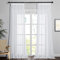PONY DANCE Wohnzimmer Vorhang mit Kräuselband 2er Set Extra Lange Gardinen und Vorhänge für Wohnzimmer Deko Vorhang Weiß Transparent Öbergardinen für Schienen, H 280 x B 140 cm