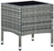 Goliraya Gartentisch Esstisch Terrassentisch Gartenmöbel Tisch Beistelltisch Kaffeetisch Klein Balkontisch für Balkon Garten Terrasse Wohnzimmer, Grau 40x40x45 cm Poly Rattan