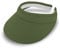 fiebig Visor | Schattenspender für das Gesicht | Clipvisor in One Size | In vielen Farben aus 100% Baumwolle | Sommerkappe mit Frotteeband Innenfutter | Sonnenschutz Schirmcap (Oliv)