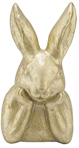 Hase Gold Osterhase Hasenbüste Fiberglas Deko Ostern Frühling ca. 33cm H